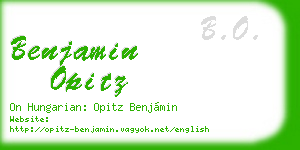 benjamin opitz business card